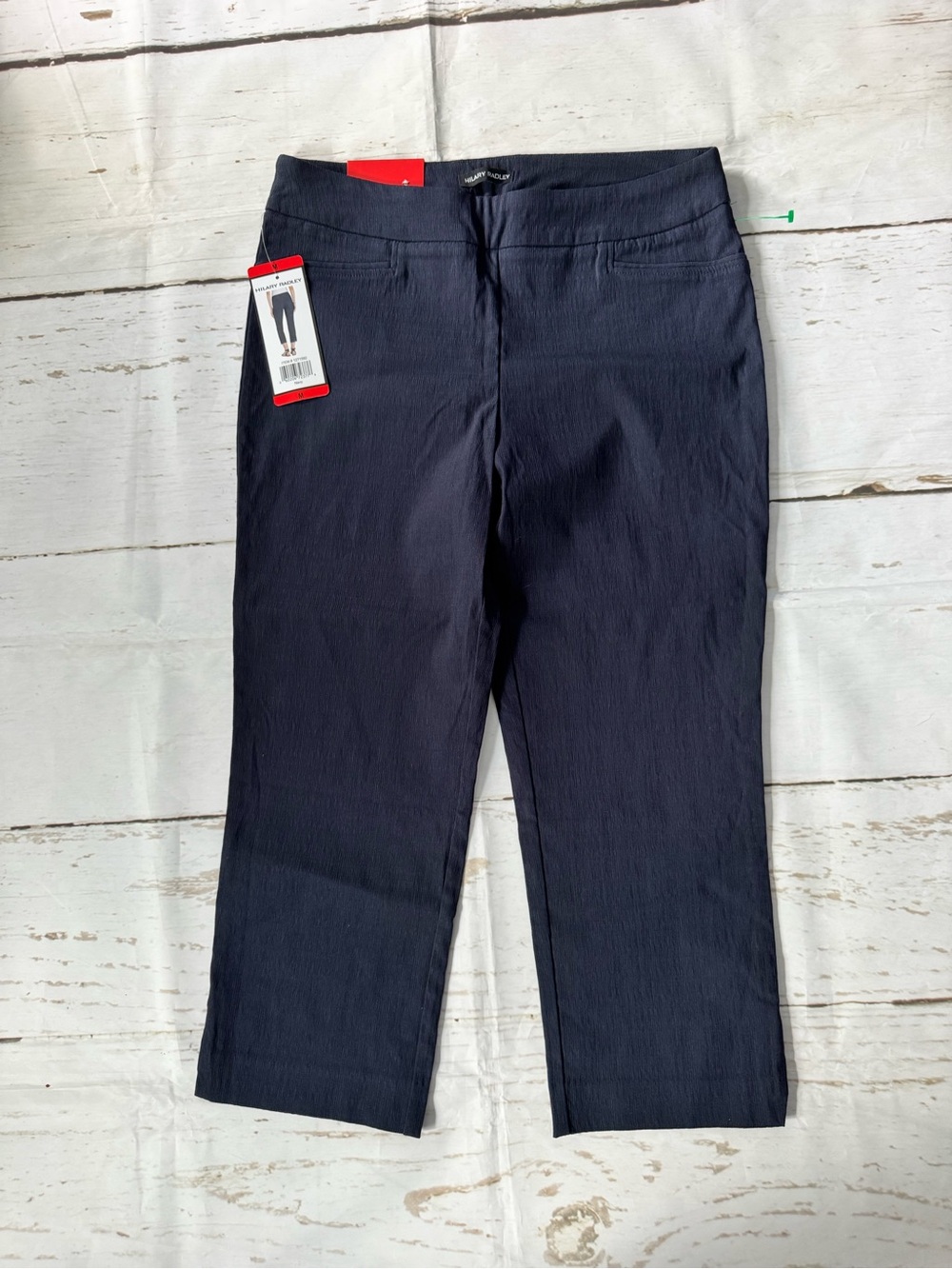 Hilary Radley Navy Cropped Stretch Pants